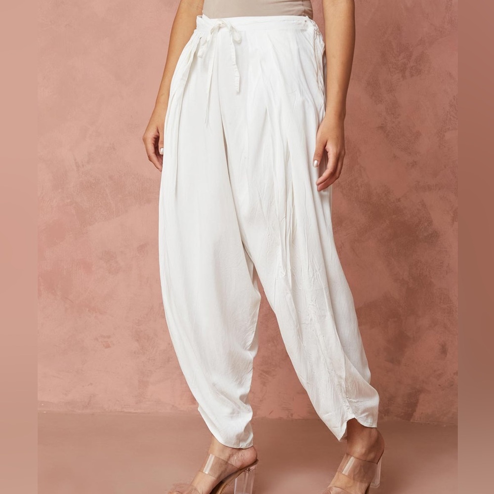 Fabindia white viscose dhoti pants / yoga pants NWT